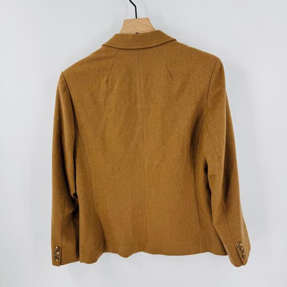 Vintage Pendleton 100% Wool Blazer Jacket Camel Lined USA Made Size 12 - Picture 2 of 8